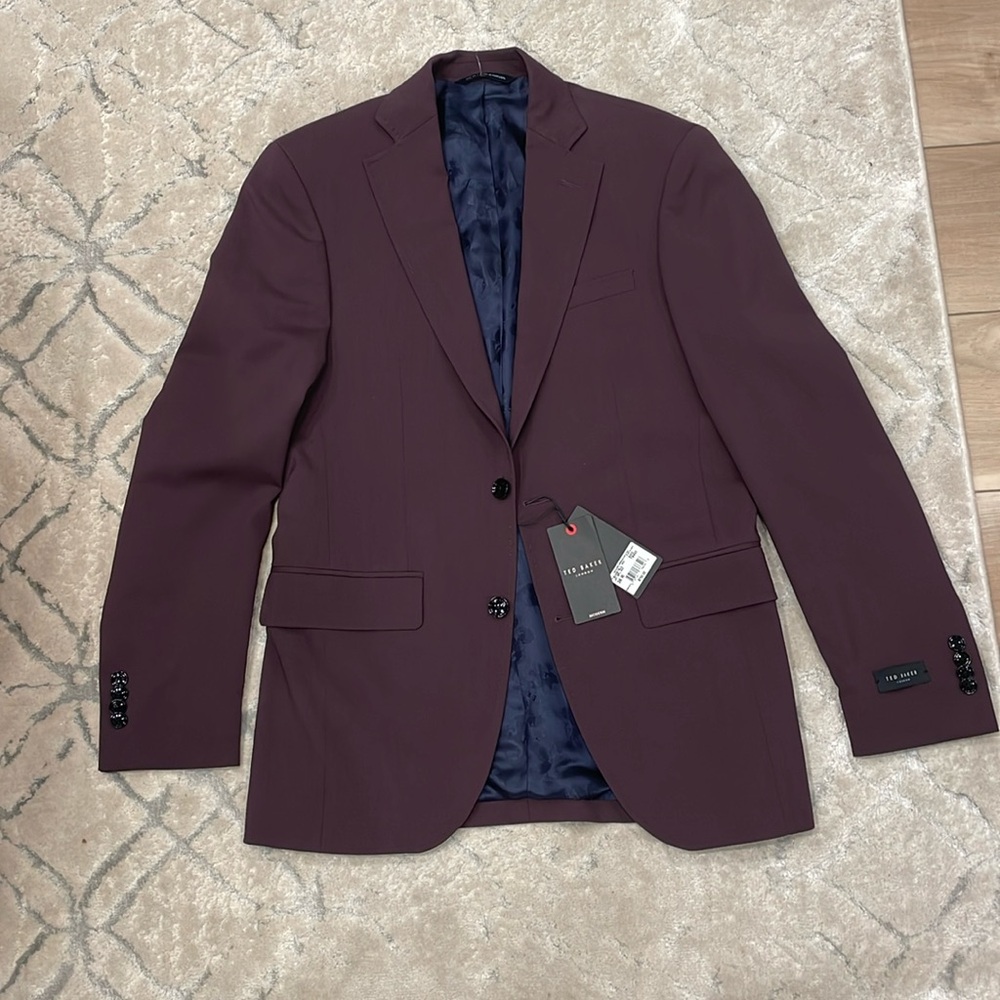 Men’s Ted Baker London blazer size 36 regular maroon solid jacket